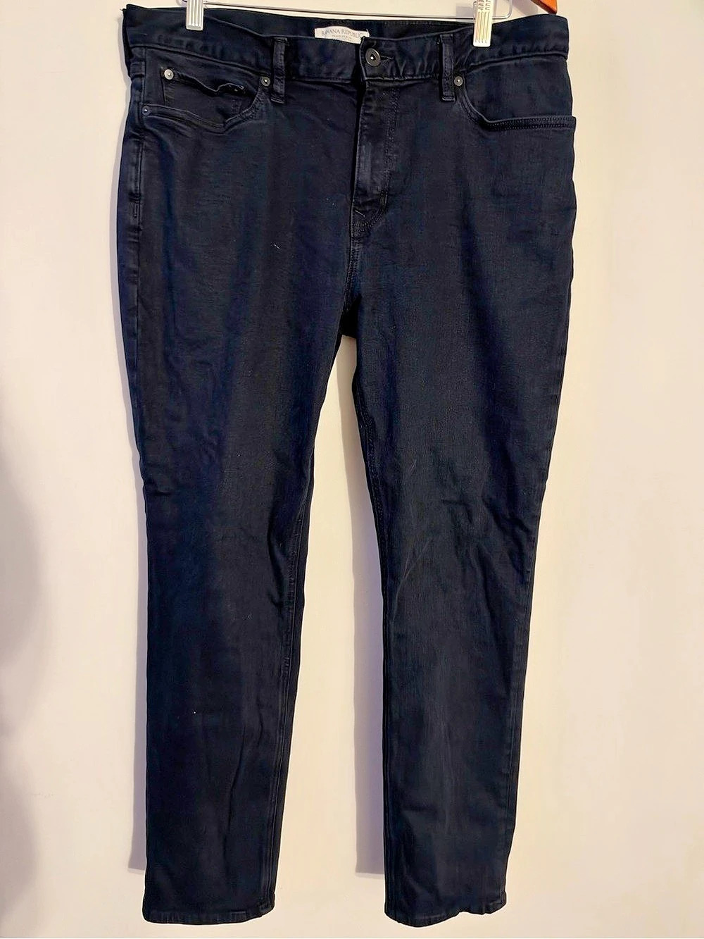 Banana Republic Traveler Jeans Skinny Jeans Black Waist 36x32